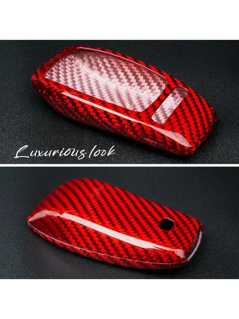 Real Glass Fiber Key Fob Cover for Mercedes Benz AMG E53 GLS63 CLA35 2020-2024